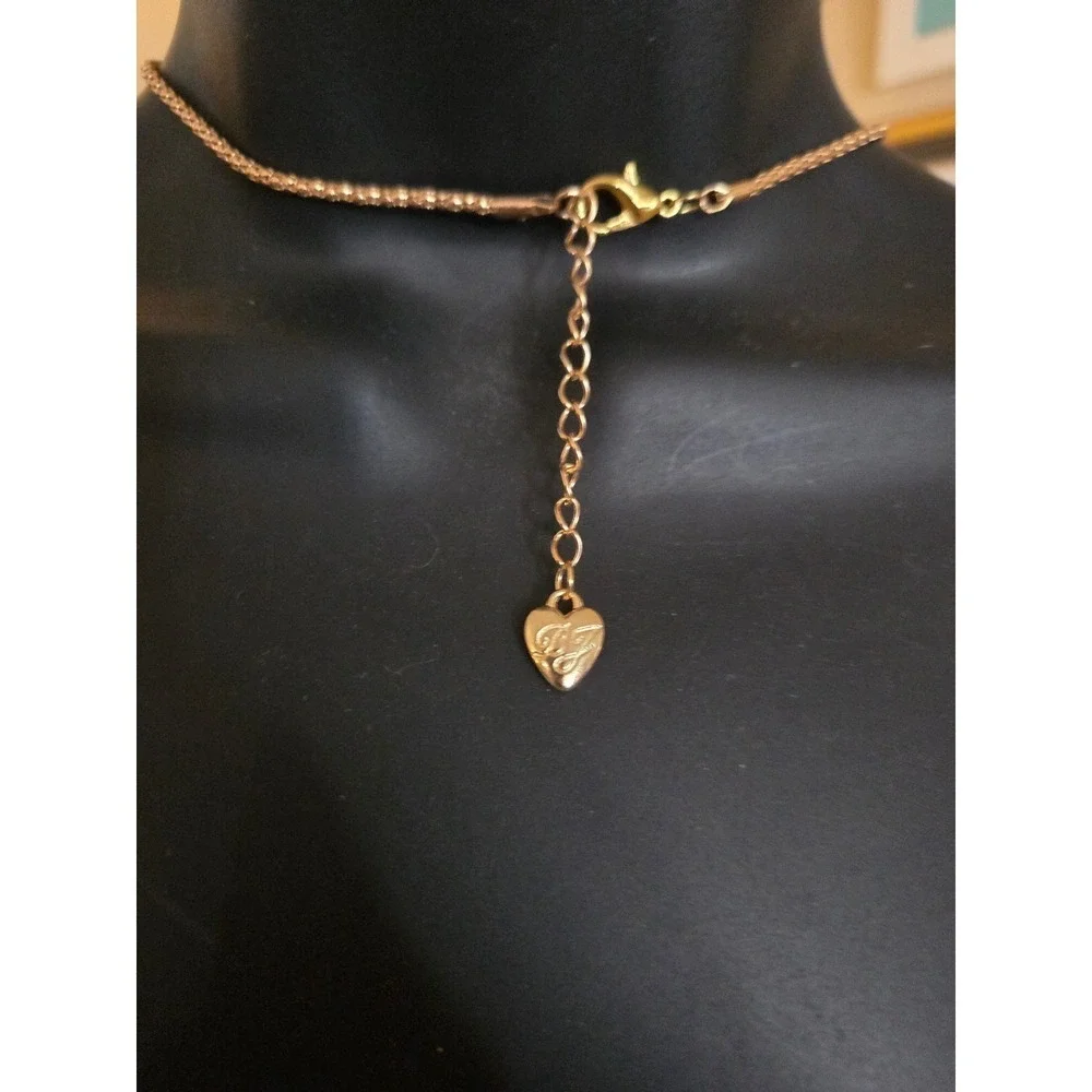 Betsey Johnson Butterfly Pendant Rhinestone Colorful Gold‎ Tone Necklace - Picture 6 of 6